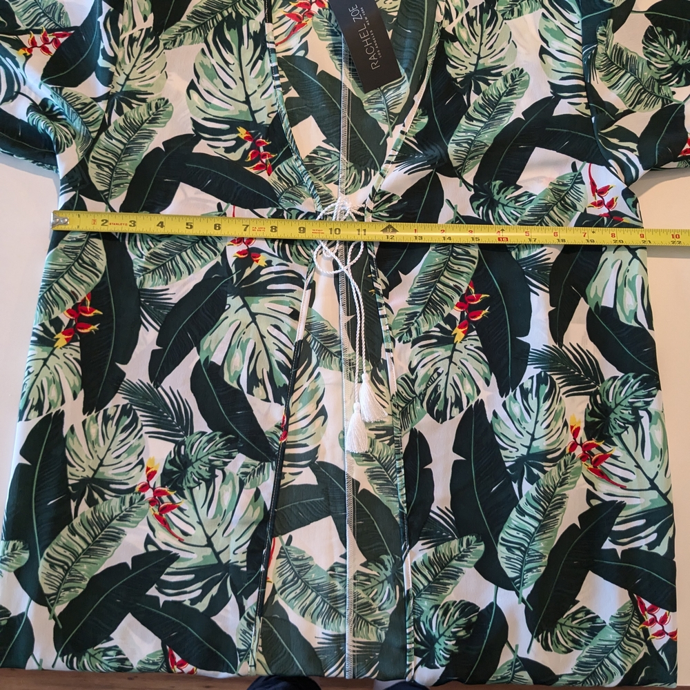 Tropical leaves Cover-up Duster Caftan - Picture 3 of 5